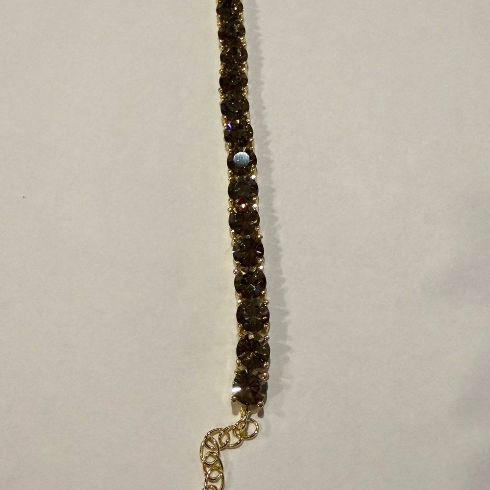 Park Lane Gold Bracelet with Smoky Brown Crystals